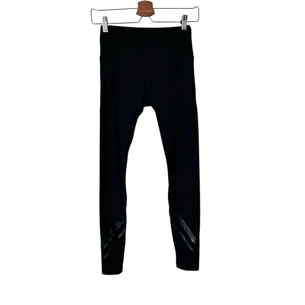 Tory Burch Sport Leggings Women’s XS Black Chevron Yoga